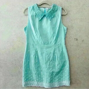 LA MORENA  ESPANA EYELET EMBROIDERED FEMININE ROMANTIC VICTORIAN DRESS. EU 42/US